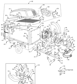 Mow-N-Vac Diagram and Parts List for 217 32-cu-ft-190100-4501884 Cub Cadet Lawn Tractor